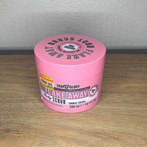 Soap & Glory Pink Flake Away Body Scrub Jar